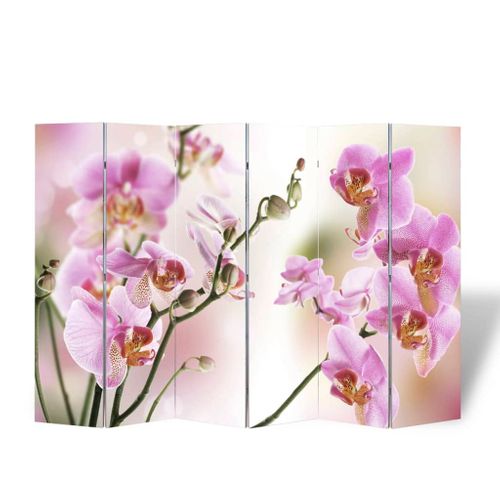Paravent - Cloison De Séparation Pliable 217x170 Cm Fleur