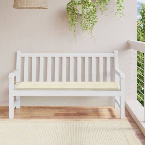 Coussin De Banc De Jardin - Coussin De Siège Crème 150x50x3 Cm Tissu Oxford