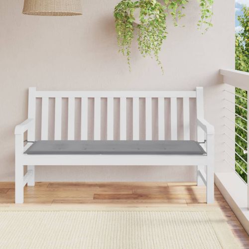 Coussin De Banc De Jardin - Coussin De Siège Gris 150x50x3 Cm Tissu Oxford