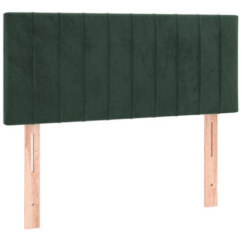 Tête De Lit - Armoire De Tête De Lit Vert Foncé 90x5x78/88 Cm Velours