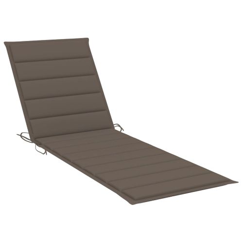 Transat, Bain De Soleil Avec Coussin Taupe Bois De Pin Imprégné