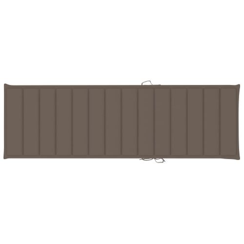 Transat, Bain De Soleil Avec Coussin Taupe Bois De Pin Imprégné