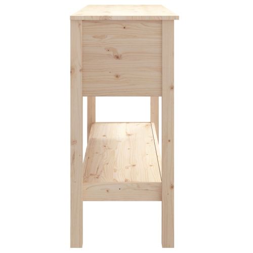 Table Console En Pin Massif – Marron Miel – 100x35x75 Cm – Bois Massif