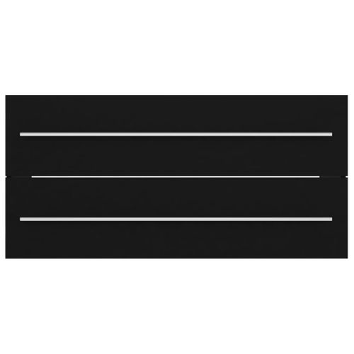 Meuble Sous-vasque, Meuble De Salle De Bain, Meuble Sous-lavabo Noir 100x38,5x48 Cm Aggloméré