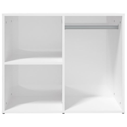 Armoire De Rangement - Armoire De Chambre Blanc Brillant 80x40x65cm Bois D'ingénierie
