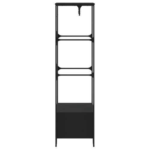 Armoire De Rangement - Armoire De Chambre Noir 90x50x180 Cm Bois D’ingénierie