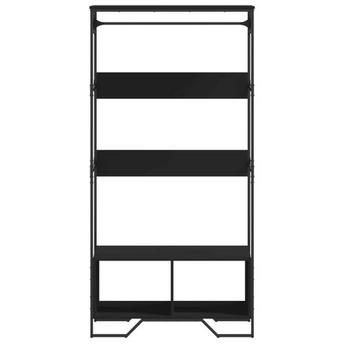 Armoire De Rangement - Armoire De Chambre Noir 90x50x180 Cm Bois D’ingénierie