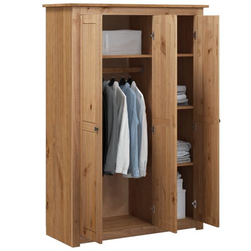 Armoire De Rangement - Armoire De Chambre à 3 Portes 118x50x171,5 Cm Pin Assortiment Panama
