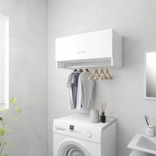 Armoire De Rangement - Armoire De Chambre Blanc 70x32,5x35 Cm Bois D'ingénierie