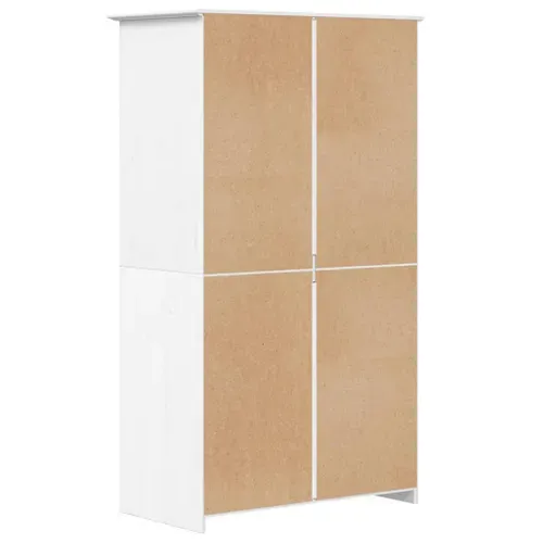 Armoire De Rangement - Armoire De Chambre Blanc 99x53,5x173 Cm Bois Massif De Pin