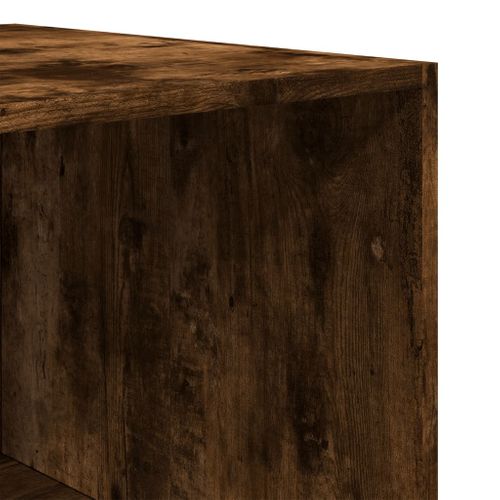 Armoire De Rangement - Armoire De Chambre Chêne Fumé 100x50x200 Cm Bois D'ingénierie
