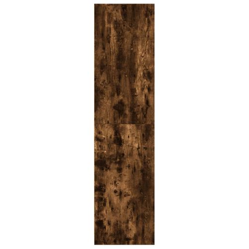 Armoire De Rangement - Armoire De Chambre Chêne Fumé 30x50x200 Cm Bois D'ingénierie