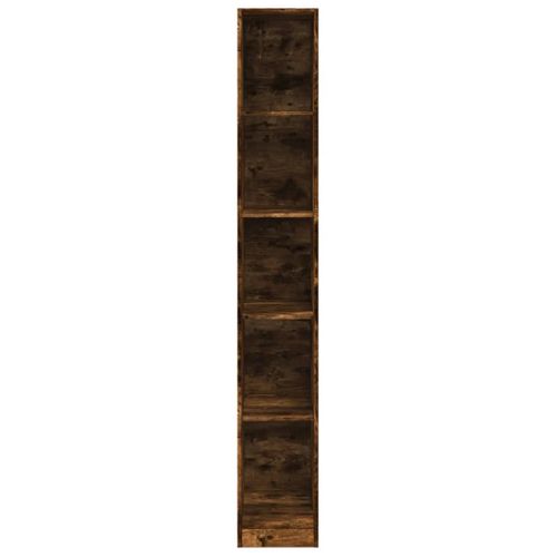 Armoire De Rangement - Armoire De Chambre Chêne Fumé 30x50x200 Cm Bois D'ingénierie