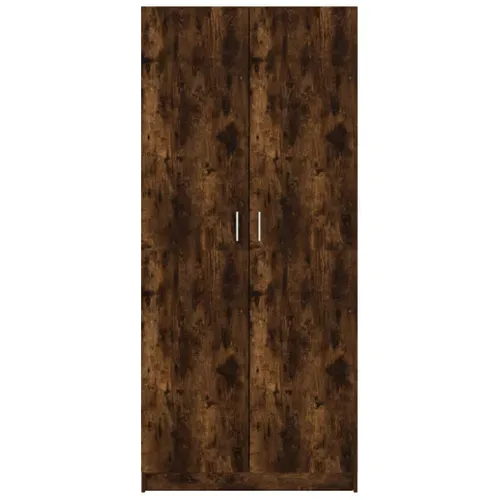Armoire De Rangement - Armoire De Chambre Chêne Fumé 80x52x180 Cm Bois D'ingénierie