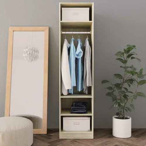 Armoire De Rangement - Armoire De Chambre Chêne Sonoma 50x50x200 Cm Bois D'ingénierie