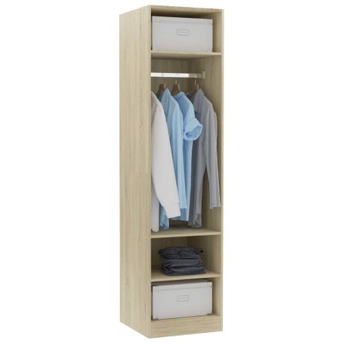 Armoire De Rangement - Armoire De Chambre Chêne Sonoma 50x50x200 Cm Bois D'ingénierie