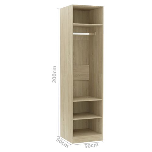 Armoire De Rangement - Armoire De Chambre Chêne Sonoma 50x50x200 Cm Bois D'ingénierie