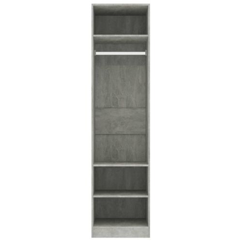 Armoire De Rangement - Armoire De Chambre Gris Béton 50x50x200 Cm Bois D'ingénierie