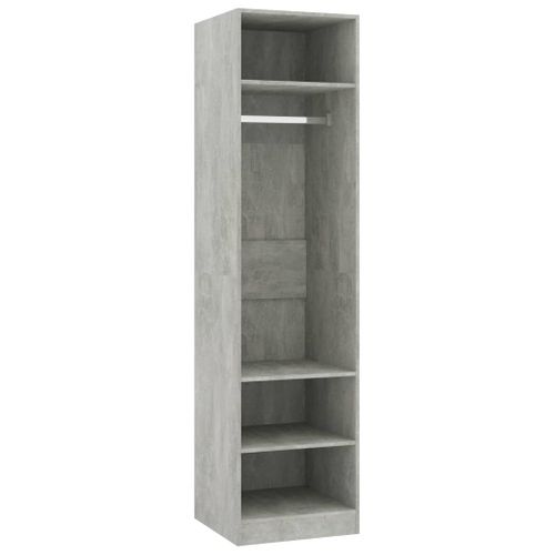 Armoire De Rangement - Armoire De Chambre Gris Béton 50x50x200 Cm Bois D'ingénierie