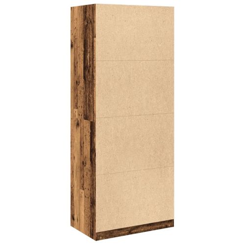 Armoire De Rangement - Armoire De Chambre Vieux Bois 80x50x200 Cm Bois D'ingénierie