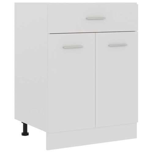Meuble Bas De Cuisine - Armoire De Cuisine à Tiroir Blanc 60x46x81,5cm Bois Ingénierie
