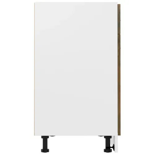 Meuble Bas De Cuisine - Armoire De Cuisine à Tiroir Chêne Fumé 80x46x81,5 Cm