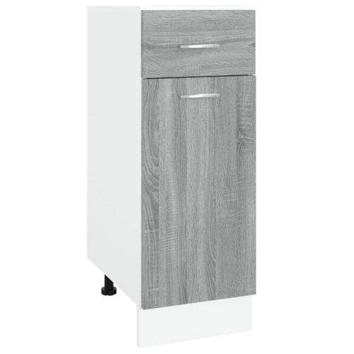 Meuble Bas De Cuisine - Armoire De Cuisine à Tiroir Sonoma Gris 30x46x81,5 Cm