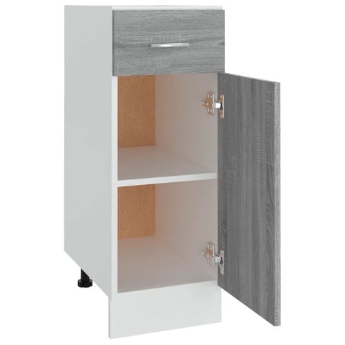 Meuble Bas De Cuisine - Armoire De Cuisine à Tiroir Sonoma Gris 30x46x81,5 Cm