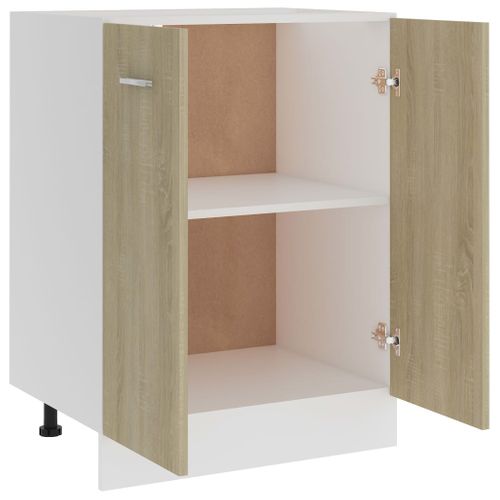 Meuble Bas De Cuisine - Armoire De Cuisine Chêne Sonoma 60x46x81,5cm Bois D’ingénierie