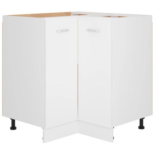 Meuble D'angle De Cuisine Bas - Armoire D'angle De Cuisine Blanc 75,5x75,5x81,5 Cm Bois