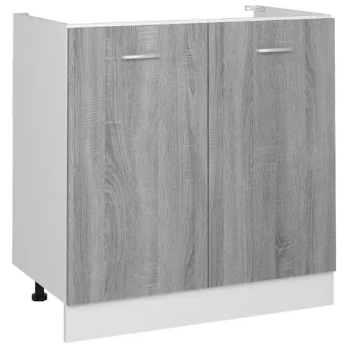 Meuble Bas De Cuisine D'évier - Armoire De Cuisine Sonoma Gris 80x46x81,5 Cm