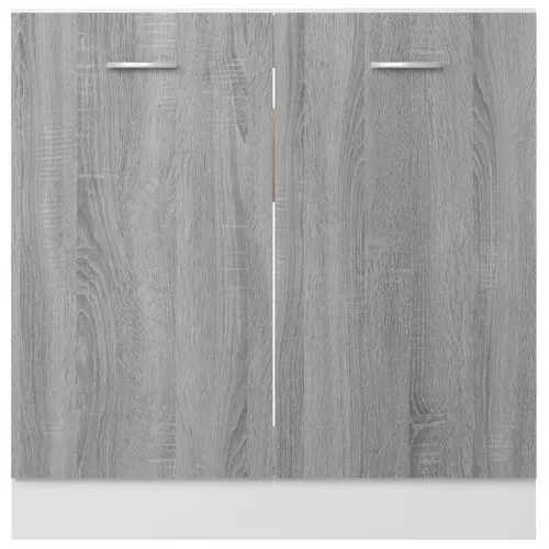 Meuble Bas De Cuisine D'évier - Armoire De Cuisine Sonoma Gris 80x46x81,5 Cm