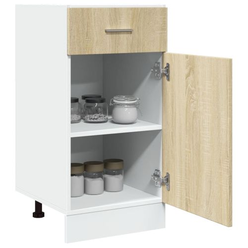 Meuble Bas De Cuisine - Armoire De Cuisine Tiroir Chêne Sonoma Bois D'ingénierie