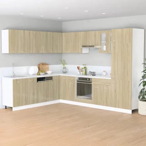 Meuble Bas De Cuisine - Armoire De Cuisine Tiroir Chêne Sonoma Bois D'ingénierie