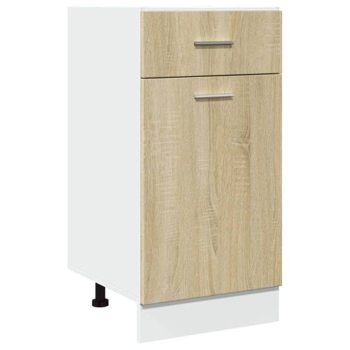 Meuble Bas De Cuisine - Armoire De Cuisine Tiroir Chêne Sonoma Bois D'ingénierie