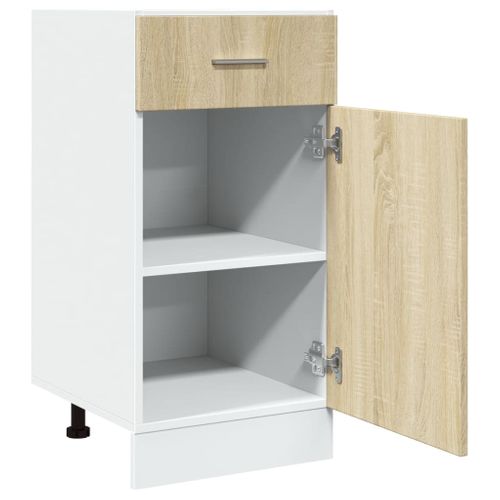 Meuble Bas De Cuisine - Armoire De Cuisine Tiroir Chêne Sonoma Bois D'ingénierie