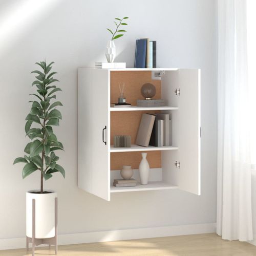 Meuble Haut De Cuisine, Armoire De Cuisine Murale Blanc 69,5x34x90 Cm Bois D'ingénierie