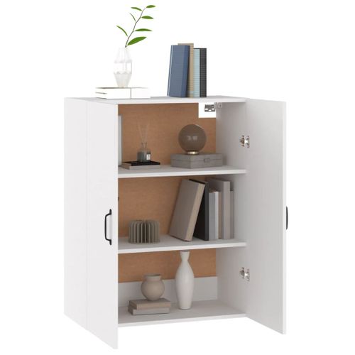 Meuble Haut De Cuisine, Armoire De Cuisine Murale Blanc 69,5x34x90 Cm Bois D'ingénierie