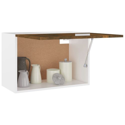Meuble Haut De Cuisine, Armoire De Cuisine Murale Chêne Fumé 60x31x40 Cm Bois D'ingénierie