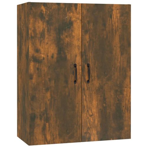 Meuble Haut De Cuisine, Armoire De Cuisine Murale Chêne Fumé 69,5x34x90 Cm Bois D'ingénierie