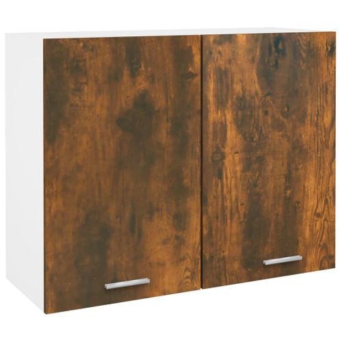 Meuble Haut De Cuisine, Armoire De Cuisine Murale Chêne Fumé 80x31x60 Cm Bois D'ingénierie