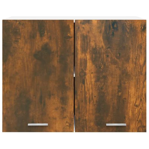 Meuble Haut De Cuisine, Armoire De Cuisine Murale Chêne Fumé 80x31x60 Cm Bois D'ingénierie