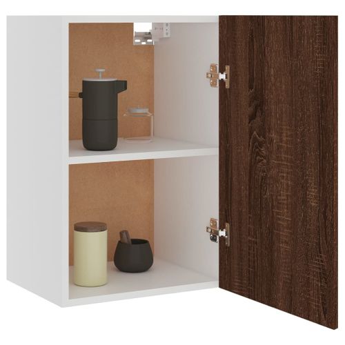 Meuble Haut De Cuisine, Armoire De Cuisine Murale Chêne Marron 39,5x31x60 Cm Bois D'ingénierie