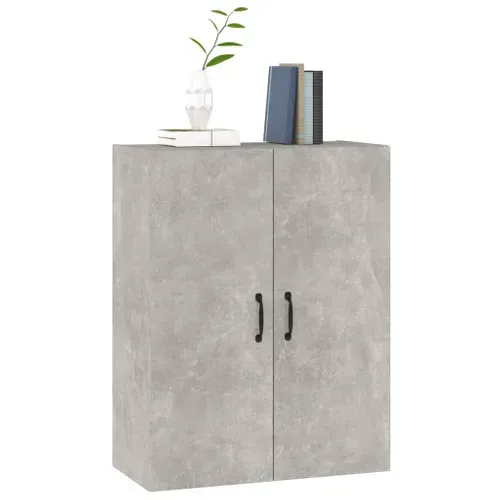 Meuble Haut De Cuisine, Armoire De Cuisine Murale Gris Béton 69,5x34x90 Cm Bois D'ingénierie