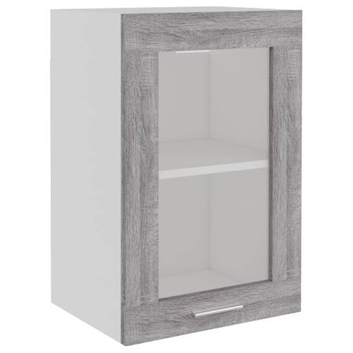 Armoire Murale Cuisine Avec LED - 122,4 X 68 X 25,2 Cm - 3 Étages, 2 Portes - Blanc Moderne - Éclairage RGB - 12
