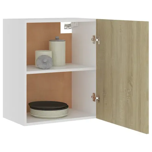 Lot De 2 Meubles Hauts De Cuisine, Armoires De Cuisine Murales Chêne Sonoma Bois D’ingénierie