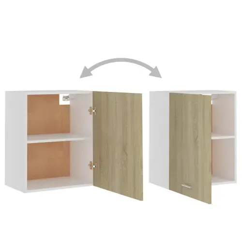 Lot De 2 Meubles Hauts De Cuisine, Armoires De Cuisine Murales Chêne Sonoma Bois D’ingénierie