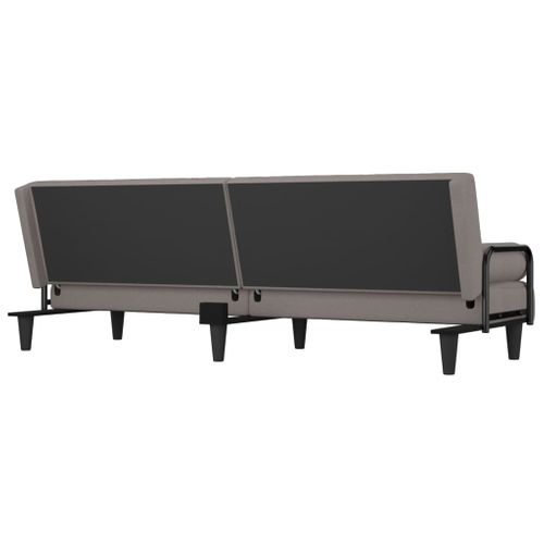 Canapé Convertible - Canapé-lit Avec Accoudoirs Taupe Tissu - 205x89x70cm