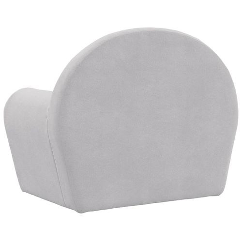 Canapé Convertible - Canapé-lit Pour Enfants Gris Clair Peluche Douce - 57 X (34-90) X 45cm