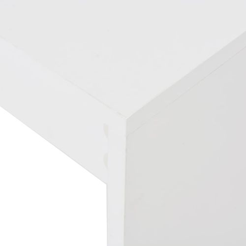 Table De Bar - Table Haute - Table à Manger Avec Étagère Blanc 110x50x103 Cm